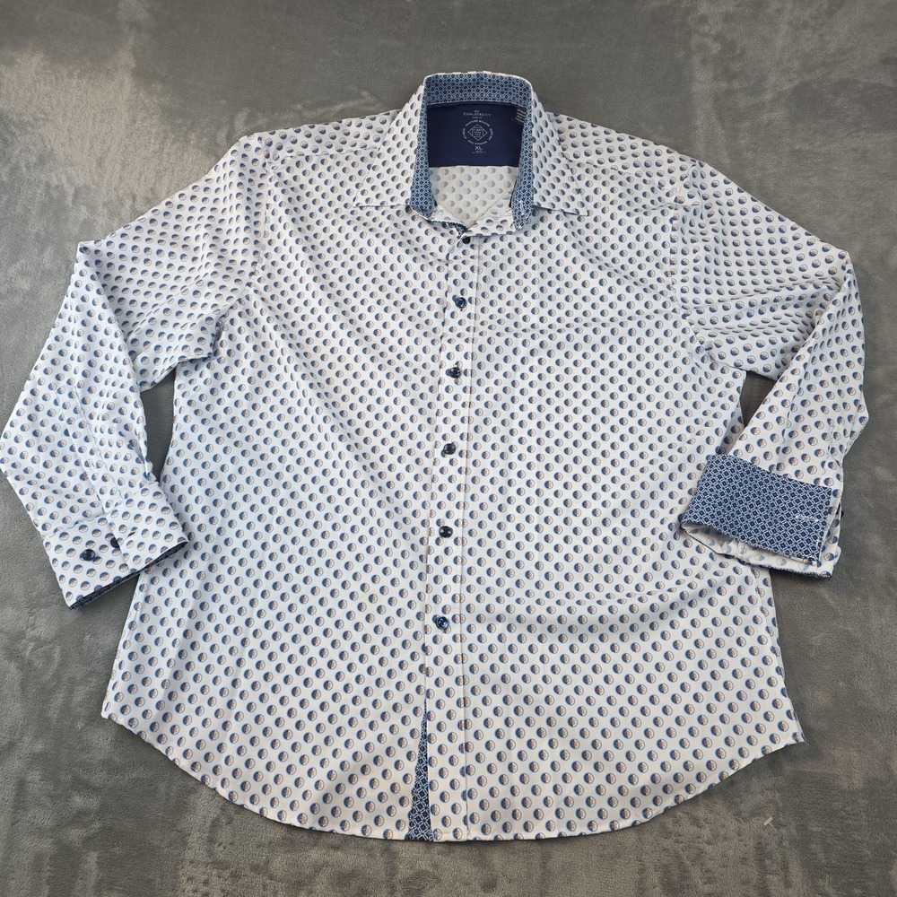 construct shirt 4 way stretch XL All-over‎ Geometric Casual Active Dress Shirt